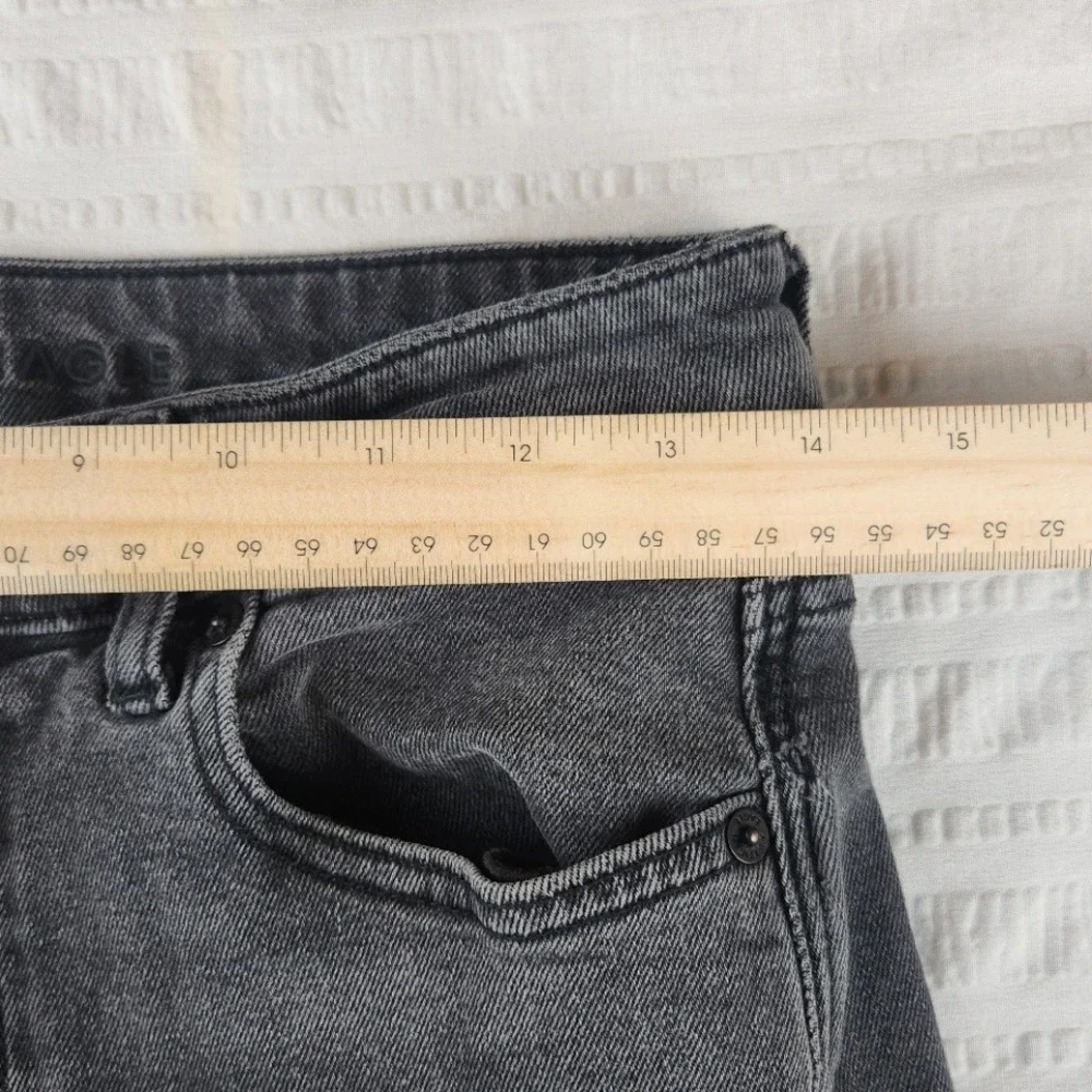 American Eagle Stretch Jeans Faded Black Denim Womens Size 6 Slim‎ Straight